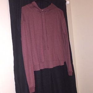 Cropped hooded sweater